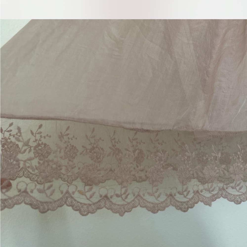100% silk pink/purple lace babydoll dress